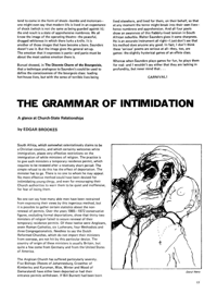 The Grammer of Intimidation