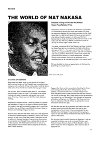 The World of Nat Nakasa