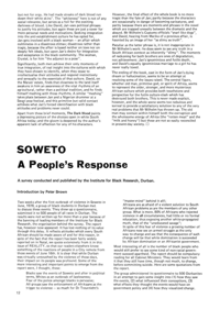 Soweto: A Peoples Response