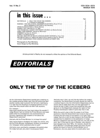 Editorial: Only the Tip of the Iceberg