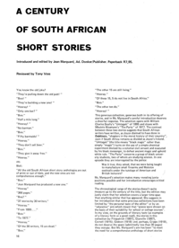 A Century of South African Short Stories