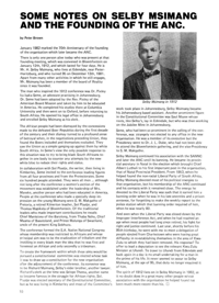 
Some Notes on Selby Msimang and the Founding of the ANC
