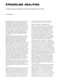 
Straddling Realities: the Urban Foundation and  social change in contemporary South Africa
