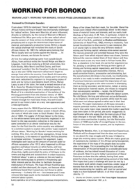 
Working for Boroko: Marian Lacey: reviewed by Christopher Saunders 

