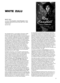 
White Zulu: a review of Roy Campbell: a critical biography
