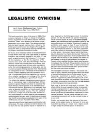 Legalistic Cynicism