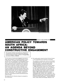 
American Policy Towards South Africa: An Agenda Beyond Constructive Engagement
