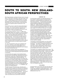 
South to South: New Zealand-South African Perspectives
