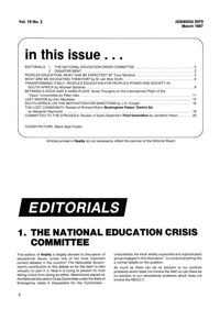 
Editorial: The National Education Crisis Committee
