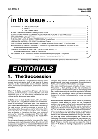 Editorials: The Succession