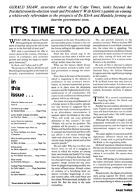 Its Time to Do a Deal