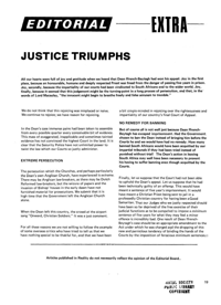 Editorial Extra: Justice Triumphs