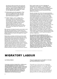 Migratory Labour