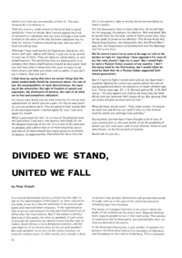 Divided We Stand, United We Fall