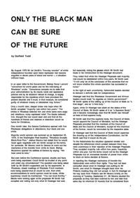 Only the Black Man Can be Sure of the Future