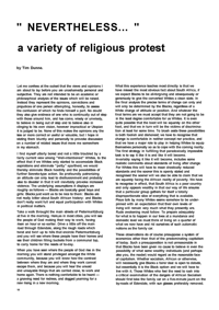 
Nevertheless... A Variety of Religious Protest
