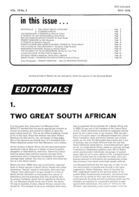 Editorial: Two Great South African