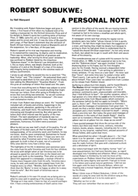 Robert Sobukwe: A Personal Note