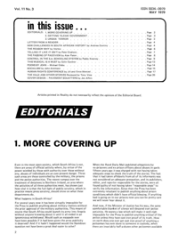 Editorial: More Covering Up