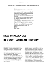 New Challenges in South African History 