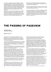 The Passing of Pageview