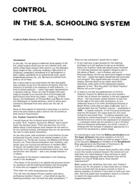 Control in the S. A. Schooling System
