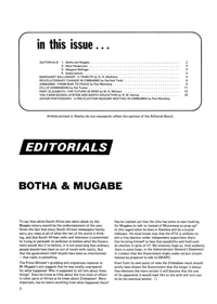 Ediorial: Botha and Mugabe