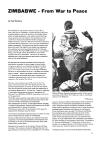 Zimbabwe - From War to Peace