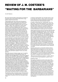 Review of J. M. Coetzee's 'Wating for