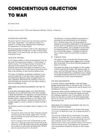 Conscientious Objection to War