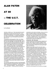 Alan Paton at 80: The U.C.T Celebration