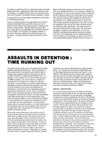 Assaults in Detention: Time Running Out