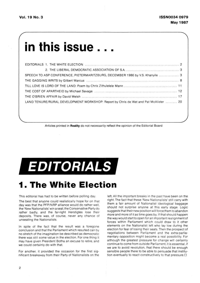 Editorial: The White Election 