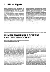 Editorial: Bill of Rights