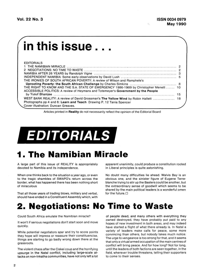 Editorial: Negotiations: No time to Waste