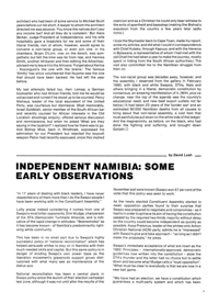 Independent Namibia: Some Early Observations