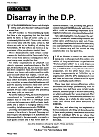 Editorial: Disarray in the D.P.