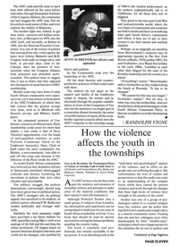 
How the Violence Affects the Youth in the Townships
