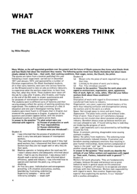What the Black Workers Think