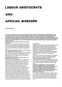 Labour Aristocrats and African Workers