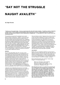 
Say Not the Struggle Naught Availeth
