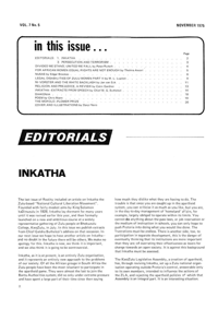 Editorial: Inkatha