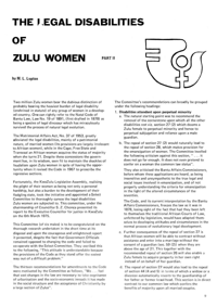 The Legal Disabilities of Zulu Women Part 2