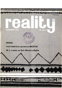 Reality Vol. 7 No. 5 Nov 1975