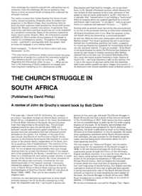 The Church Struggle in South Africa