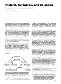 Rhetoric, Bureaucracy and Co-option
