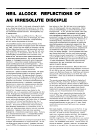 
Neil Alcock: Reflections of an Irresolute Disciple
