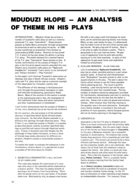 
Mduduzi Hlope - An Analysis of Theme in His Plays
