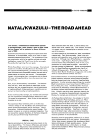 Natal/KwaZulu - The Road Ahead
