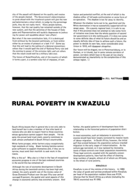 Rural Poverty in KwaZulu